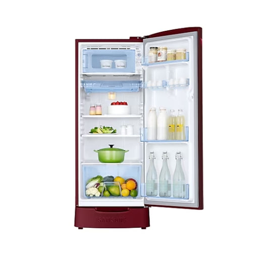 Samsung 183 L 3 Star Single Door Refrigerator (RR20D1823RZ/HL, Midnight Blossom Red)