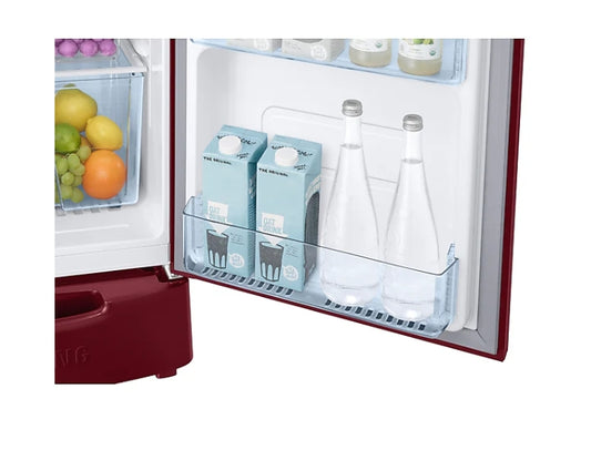 Samsung 183 L 3 Star Single Door Refrigerator (RR20D1823RZ/HL, Midnight Blossom Red)