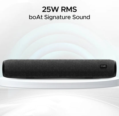 boAt Aavante Bar 600 Bluetooth Soundbar (25W RMS, Dual Passive Radiators, 2.0 Channel, Up to 7 Hours Playback, Jade Black)