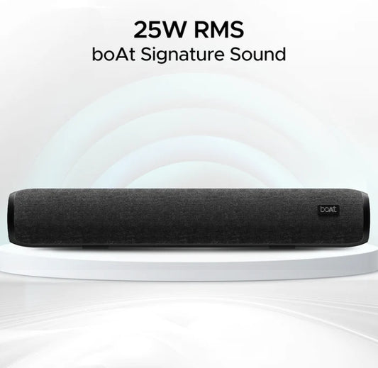 boAt Aavante Bar 600 Bluetooth Soundbar (25W RMS, Dual Passive Radiators, 2.0 Channel, Up to 7 Hours Playback, Jade Black)