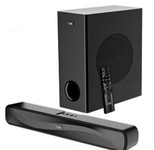 boAt Aavante Bar A1040 Bluetooth Soundbar (50W RMS, 2.1 Channel, Wired Subwoofer, Multi-Connectivity, Premium Black)