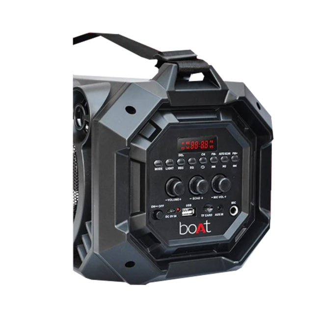 boAt PartyPal 63 Bluetooth Party Speaker (20W RMS, Karaoke Mic Support, LED Lights, Multi-Connectivity, Space Black)
