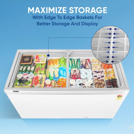 Haier HFC‑400GM5 – 400 L Flat Glass‑Top Chest Freezer