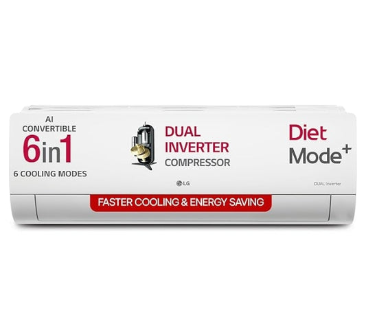 LG US-Q18ZNXE.ANLG – 1.5 Ton 3‑Star AI Dual Inverter Split AC (White)