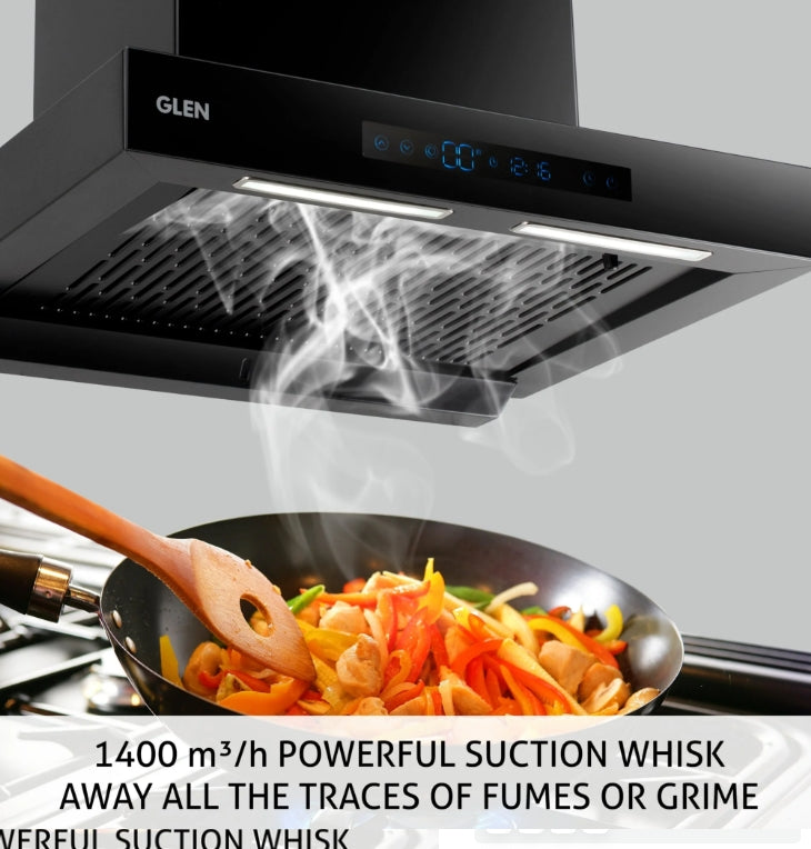 Glen 76 cm Wall Mounted Chimney Filterless Series CH 6053 BL BLDC AC
