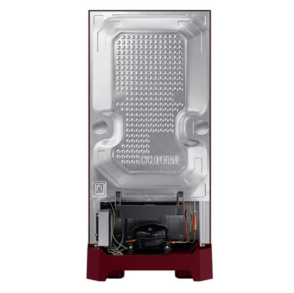 Samsung 189L 5 Star Inverter Direct-Cool Single Door Refrigerator Appliance (RR21C2H25RZ/HL,Midnight Blossom Red) Base Stand Drawer
