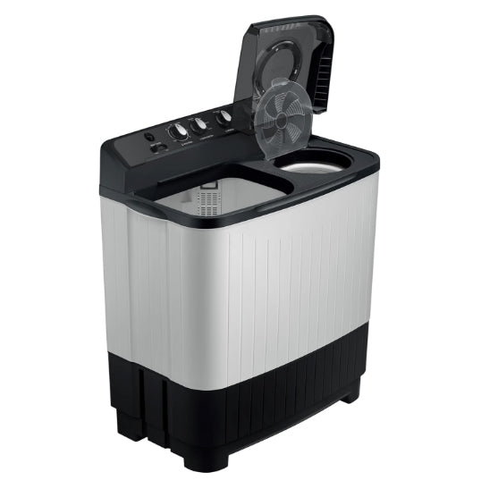 Samsung 8 kg, 5 star, Semi-Automatic Top Load Washing Machine (WT80C4200GG/TL, Air Turbo Drying, Light Gray, 5 Year Warranty on Wash Motor)