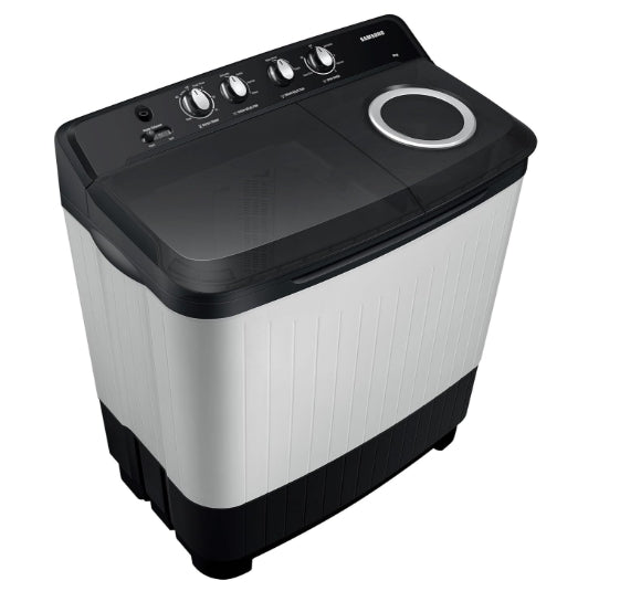 Samsung 8 kg, 5 star, Semi-Automatic Top Load Washing Machine (WT80C4200GG/TL, Air Turbo Drying, Light Gray, 5 Year Warranty on Wash Motor)