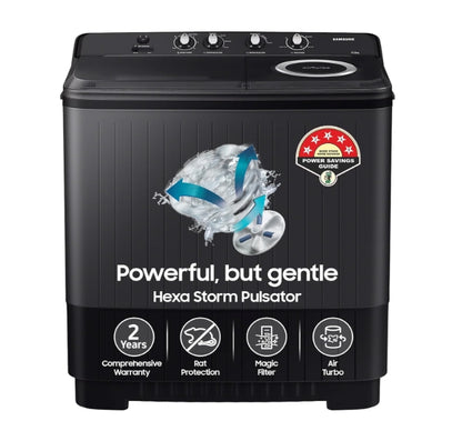 Samsung 11.5 Kg Semi-Automatic Top Load Washing Machine Appliance (WT11A4260GD/TL,Dark Gray)