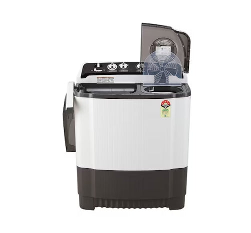 LG 8 Kg 5 Star Semi Automatic Washing Machine  Roller Jet Pulsator + Soak | Dark Grey | Model: P8015SGAZ