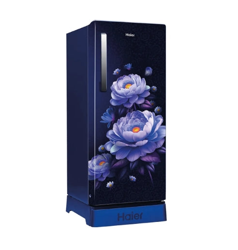 Haier 190 L 5 Star Marine Blossom Direct Cool Single Door Refrigerator  Model: HRD-2115PMB-N | Base Drawer | Direct Cool