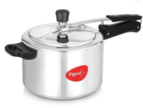 Pigeon Storm 3L Aluminium Pressure Cooker – Inner Lid, Induction & Gas Compatible (ISI Certified)