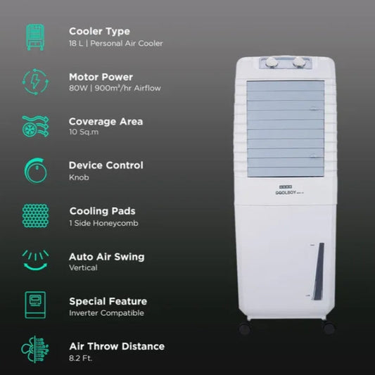 USHA COOLBOY MINI 18 Litres Personal Air Cooler with Inverter Compatible