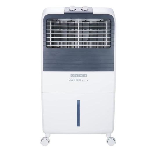 USHA Aerostyle 35L Tower Air Cooler – White & Black (With Remote)