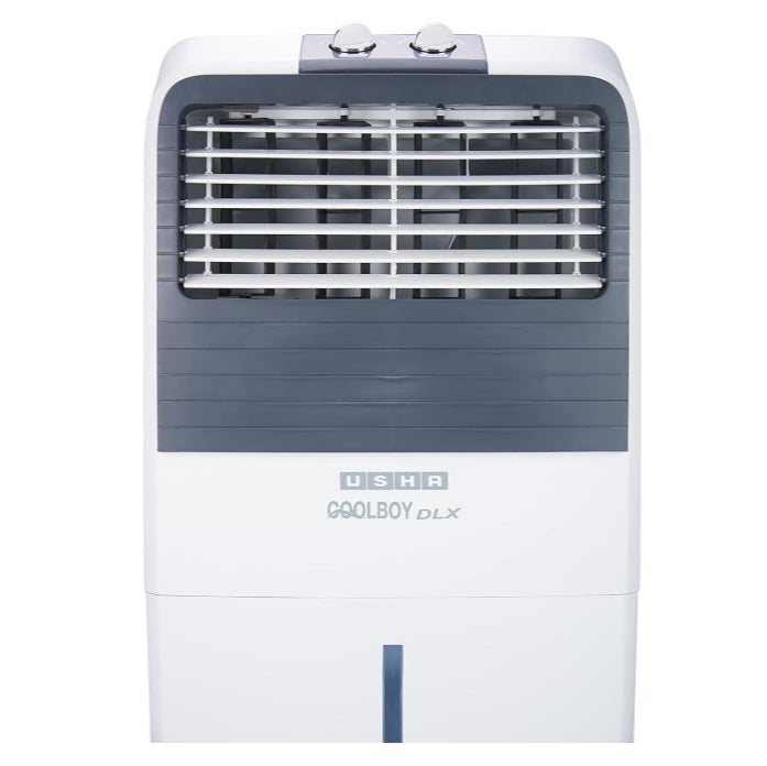 USHA Aerostyle 35L Tower Air Cooler – White & Black (With Remote)