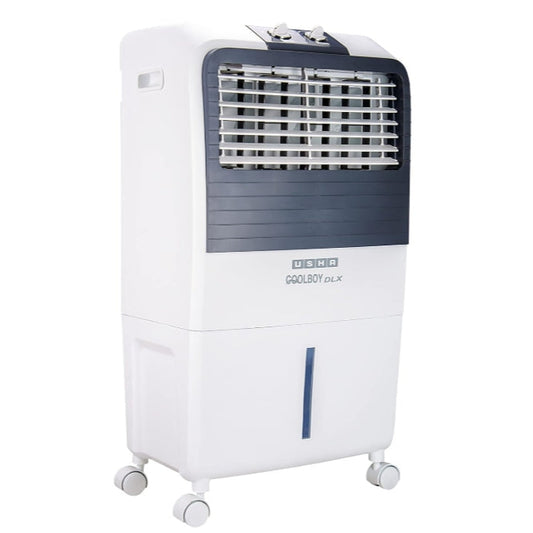 USHA Coolboy Deluxe 22L Tower Air Cooler – White & Grey