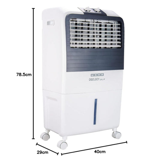USHA Coolboy Deluxe 22L Tower Air Cooler – White & Grey