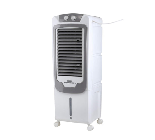 USHA Aerostyle 25L Tower Air Cooler – White & Black (Manual Control)