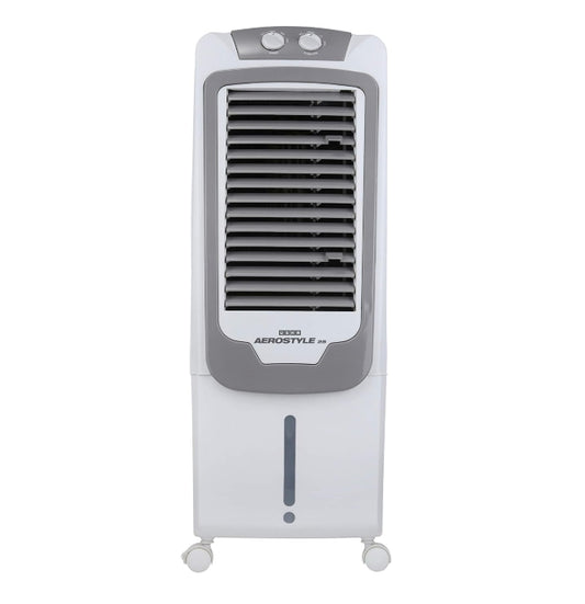 USHA Aerostyle 25L Tower Air Cooler – White & Black (Manual Control)