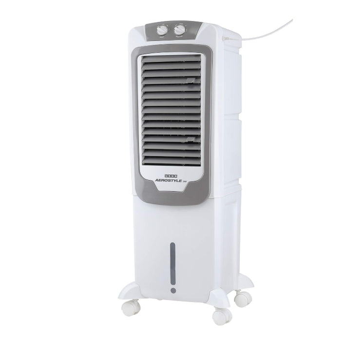 USHA Aerostyle 35L Tower Air Cooler – White & Black (Manual Control)