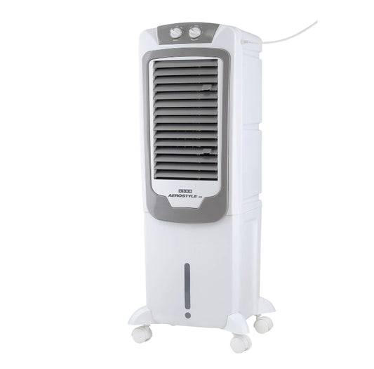 USHA Aerostyle 35L Tower Air Cooler – White & Black (Manual Control)
