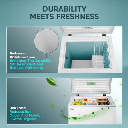 Haier HFC-145SM5 Deep Freezer, 5 Star Single Door Convertible Freezer