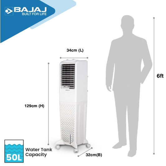 Bajaj TMH50 Tower Air Cooler for Room 50L