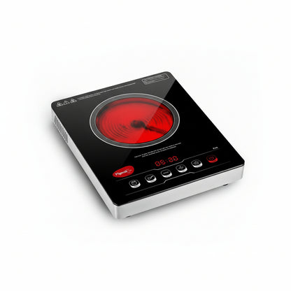 Pigeon Infrared Cooktop 2000 Watts Black - Includes Free Stainless Steel Grill, Full Touch Panel, Auto Shut Off & Overheat Protection