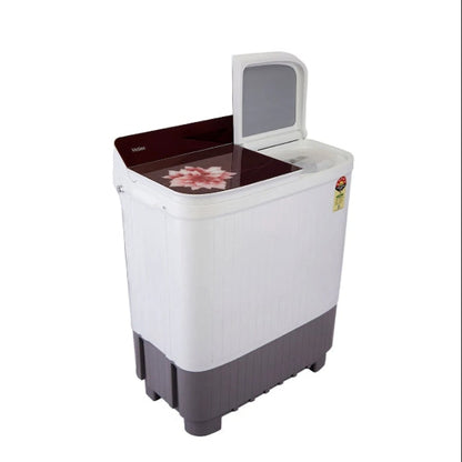 Haier 7.5 Kg Semi-Automatic Washing Machine With Toughened Glass (HTW75-178BK)