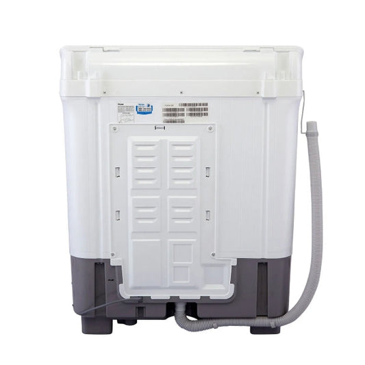 Haier 7.5 Kg Semi-Automatic Washing Machine With Toughened Glass (HTW75-178BK)
