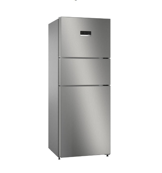 Bosch CMC33S03GI Series 6 332 L Top-Freezer Refrigerator (Shiny Silver / Inox Finish)