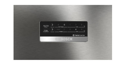 Bosch CMC33S03GI Series 6 332 L Top-Freezer Refrigerator (Shiny Silver / Inox Finish)
