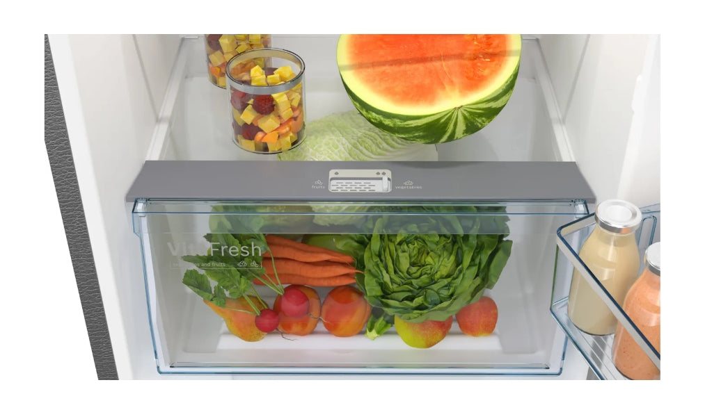 Bosch CMC33S03GI Series 6 332 L Top-Freezer Refrigerator (Shiny Silver / Inox Finish)