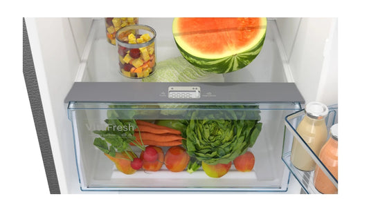 Bosch CMC33S03GI Series 6 332 L Top-Freezer Refrigerator (Shiny Silver / Inox Finish)