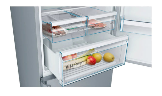 Bosch KGN56XI40I – 559 L Series 4 Bottom Freezer Refrigerator (Brushed Steel / Anti-Fingerprint Finish)