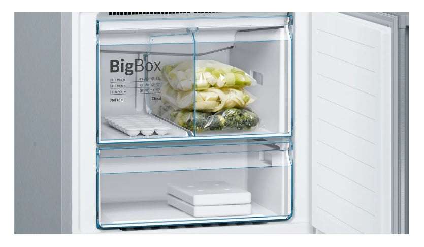 Bosch KGN56XI40I – 559 L Series 4 Bottom Freezer Refrigerator (Brushed Steel / Anti-Fingerprint Finish)