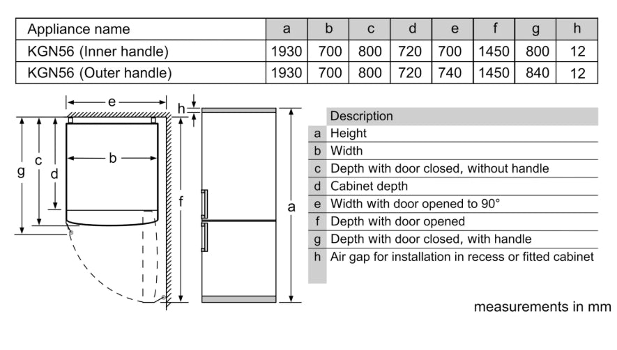 Bosch KGN56XI40I – 559 L Series 4 Bottom Freezer Refrigerator (Brushed Steel / Anti-Fingerprint Finish)