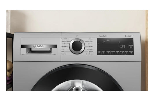 Bosch WGA1220SIN – 7 kg Series 4 Front Load Washing Machine (1200 RPM, Silver)