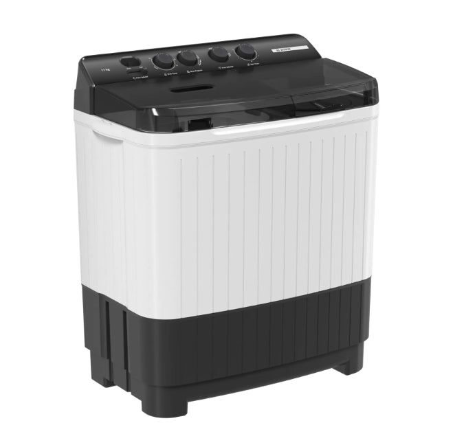 Bosch Series 2 11 kg Semi-Automatic Top Load Washing Machine (WJZ115W0IN, White & Black) - Powerful Wash, Fast Dry