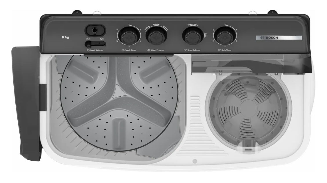 Bosch WJZ801W0IN – 8 kg Semi-Automatic Top Load Washing Machine (1300 RPM, 5 Star)