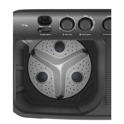 Bosch WJZ115D0IN Series 2 – 11 kg 5 Star Semi-Automatic Top Load Washing Machine (Dark Grey)