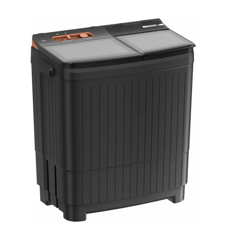 Bosch WJG803T0IN Series 6 8 Kg Semi Automatic Top Load Washing Machine – 1300 RPM | Black & Orange