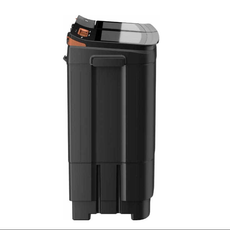 Bosch WJG803T0IN Series 6 8 Kg Semi Automatic Top Load Washing Machine – 1300 RPM | Black & Orange
