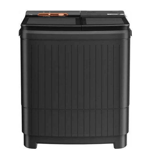 Bosch WJG803T0IN Series 6 – 8 kg 1300 RPM Semi-Automatic Top Load Washing Machine (Black/Orange)