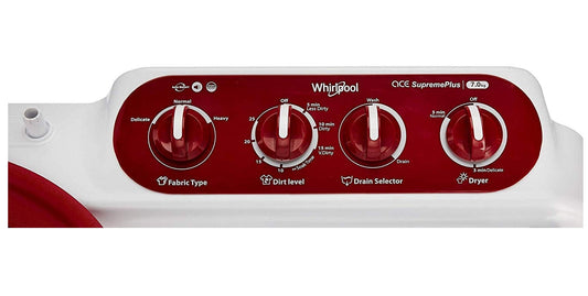 Whirlpool Ace Supreme Plus – 7 Kg 5-Star Semi-Automatic Washing Machine (Coral Red)