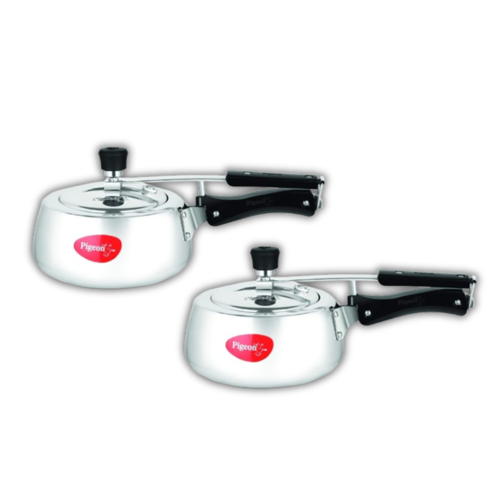 (BUY 1 GET 1 FREE) Pigeon Mila 2 Litre Pressure Cooker Compact Size | Fast Cooking | Everyday Use