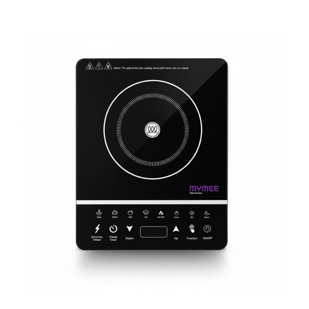 Mymee 2000W Induction Cooktop with Touch Panel (Black) – INMY2000PRO