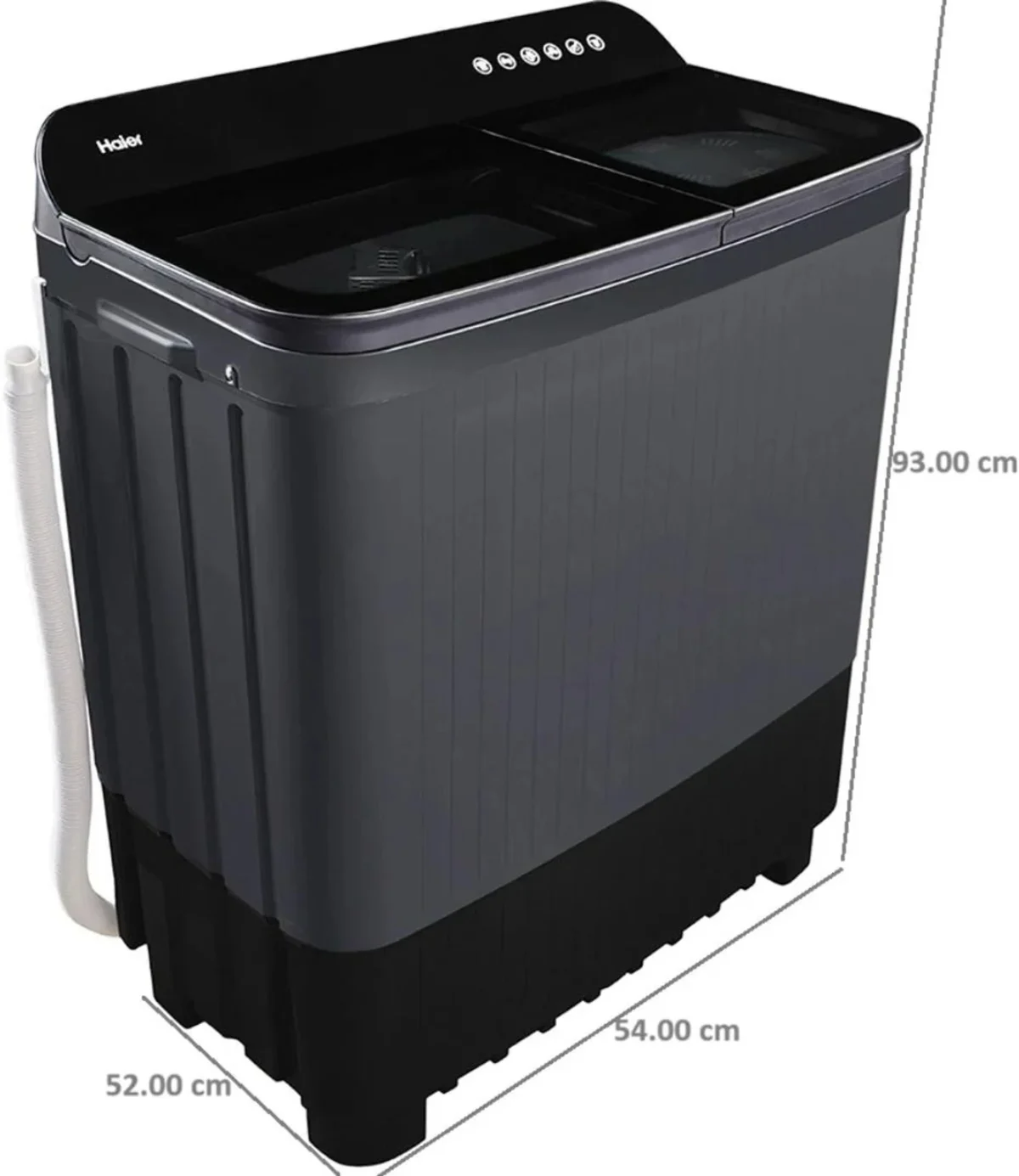 Haier 8.5kg Semi-Automatic Top Load Washing Machine HTW85-196BK