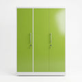 3-Face Iron Almirah – Green & White Finish