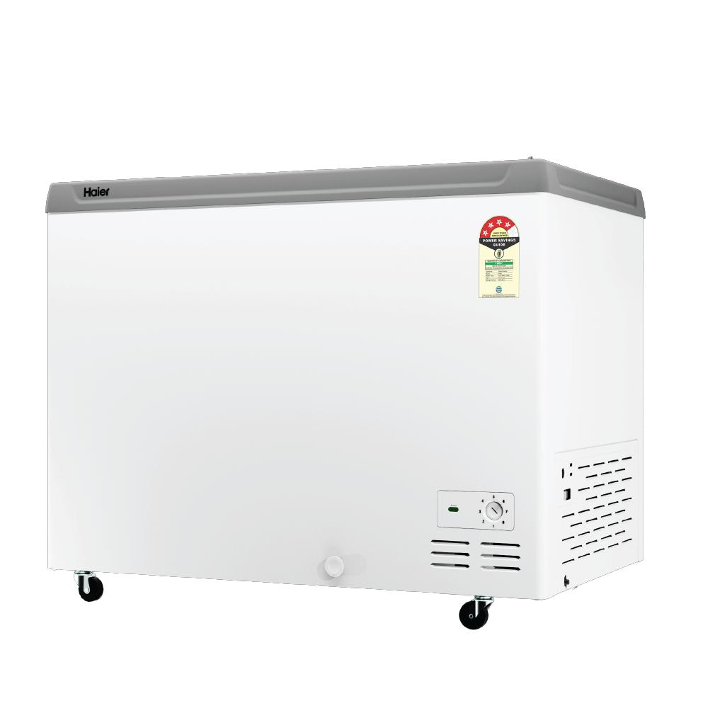 Haier HFC-425GL4 425L Glass Top Deep Freezer with LED Light, Dual Condenser & 4 Star Rating (2026 Model)